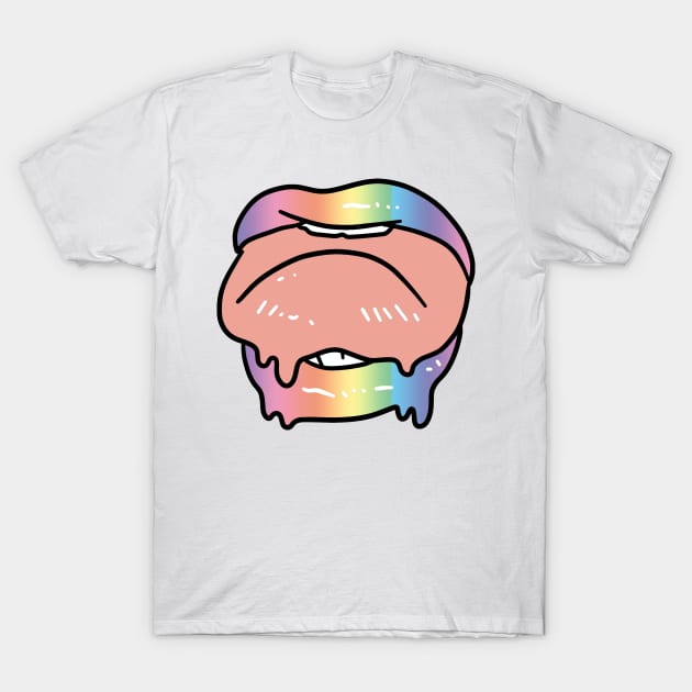 Rainbow Ombre Lips T-Shirt by saradaboru